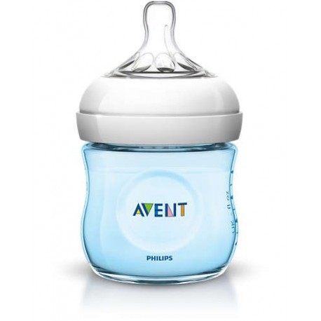 biberon natural 125ml azzurro in pp avent